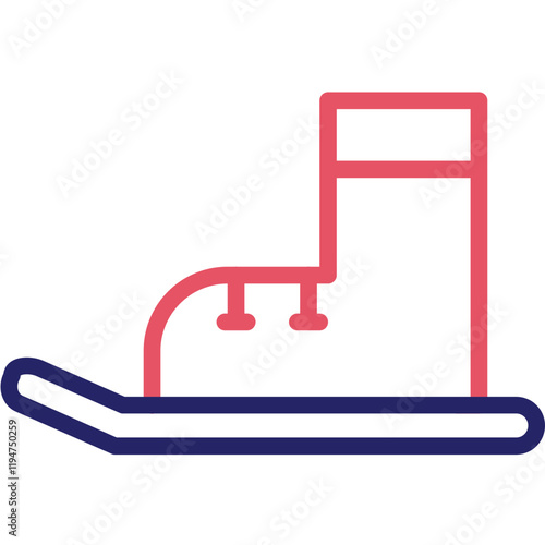 Snowshoes vector icon illustration of Outdoor Fun iconset.