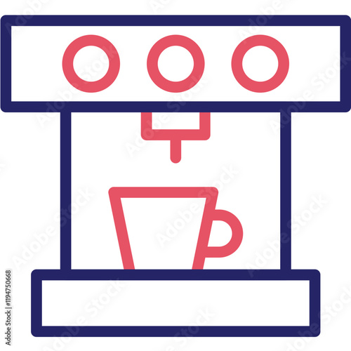 Cleaning Coffee Maker vector icon illustration of Cleaning and Dusting iconset.
