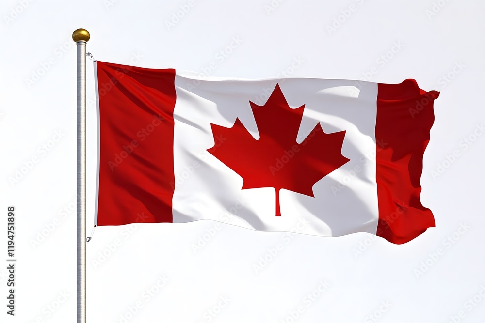 Canadian Flag Waves Proudly in the Breeze Canadian Flag Waves Proudly in the Breeze