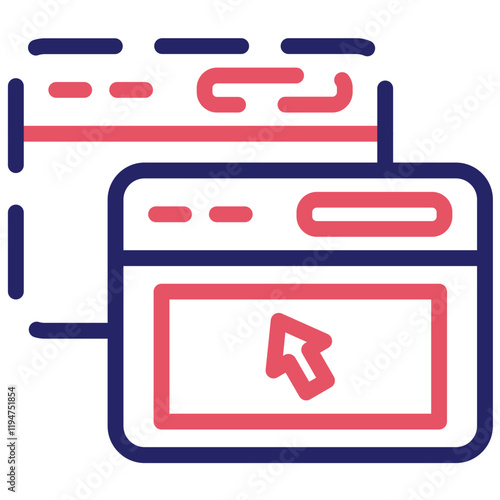 Drag and Drop vector icon illustration of No Code iconset.