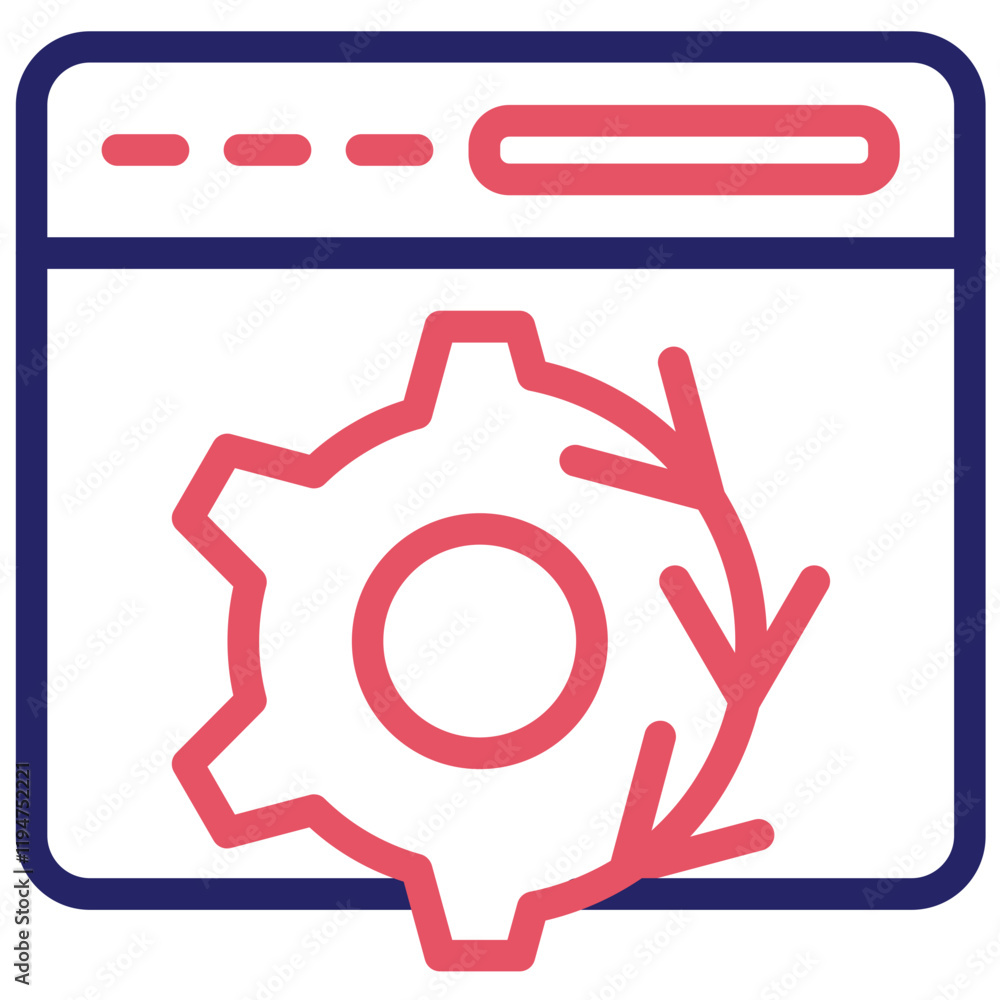 Fototapeta premium Automation vector icon illustration of No Code iconset.