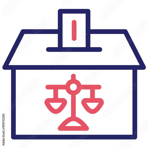 Voting vector icon illustration of Law & Legislation iconset.