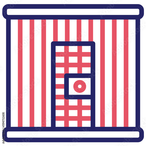 Prison vector icon illustration of Law & Legislation iconset.