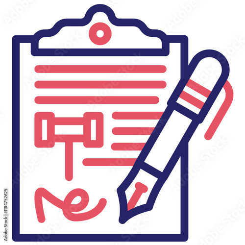 Petition vector icon illustration of Law & Legislation iconset.