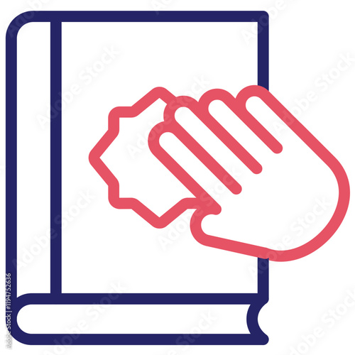 Oath vector icon illustration of Law & Legislation iconset.