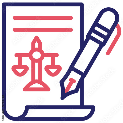 Bureaucracy vector icon illustration of Law & Legislation iconset.