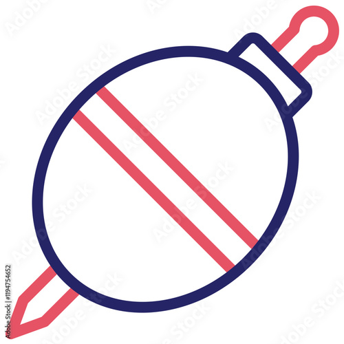 Bobber vector icon illustration of Fishing iconset.