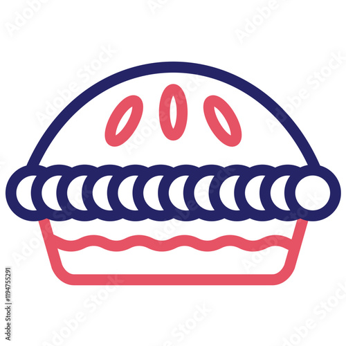 Meat Pie vector icon illustration of Street Food iconset.