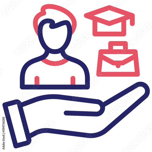 On the job Training vector icon illustration of Business Training iconset.