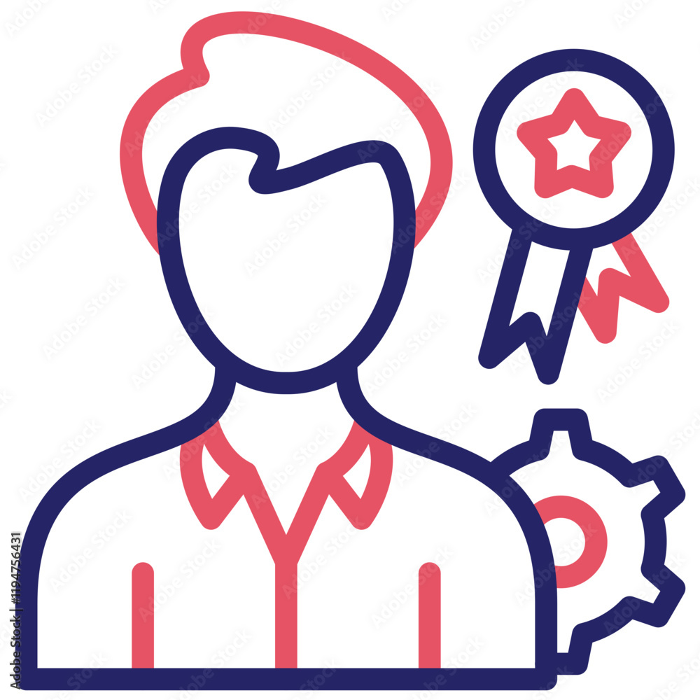 Managerial Training vector icon illustration of Business Training iconset.