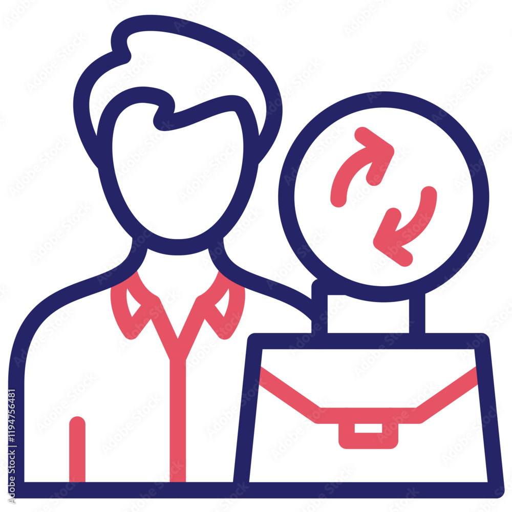 Job Rotation vector icon illustration of Business Training iconset. Job Rotation vector icon illustration of Business Training iconset.