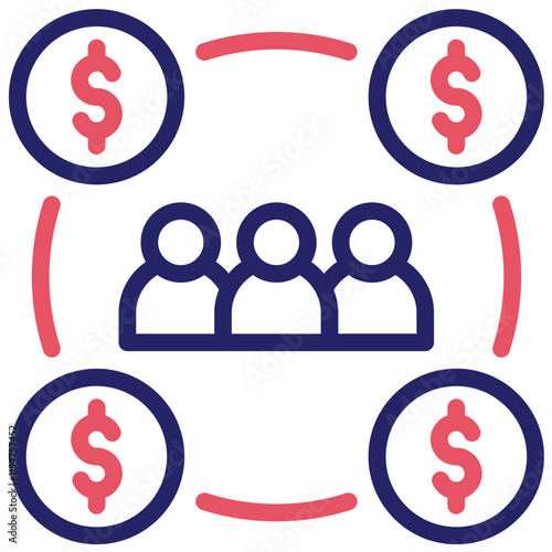 Sharing Economy vector icon illustration of Gig Economy iconset.