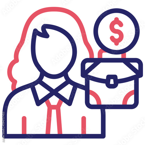Self Employed vector icon illustration of Gig Economy iconset.