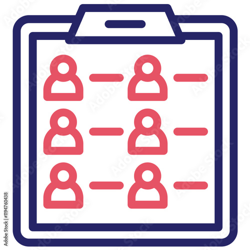 Guest List vector icon illustration of Award Events iconset.