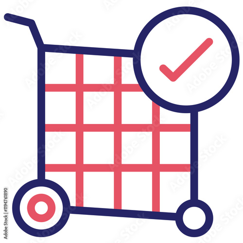 Checkout vector icon illustration of Fashion Ecommerce iconset.
