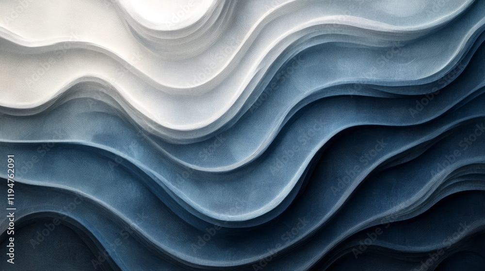 Abstract Blue and White Wavy Fabric Texture Design Abstract Blue and White Wavy Fabric Texture Design