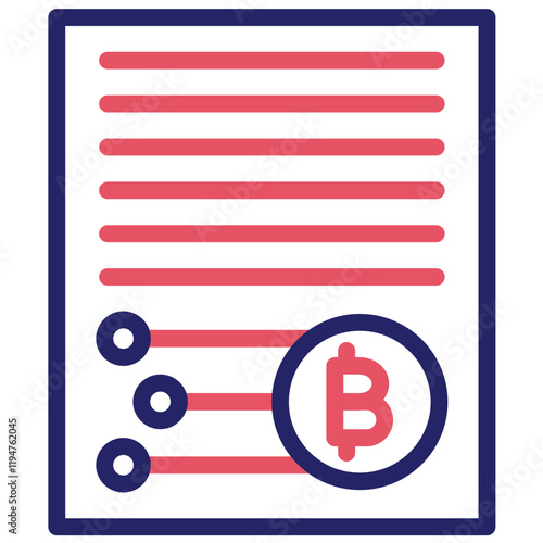 Smart Contract vector icon illustration of Cryptocurrency iconset.