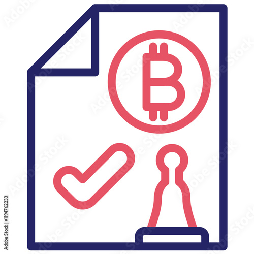 Proof of Authority vector icon illustration of Cryptocurrency iconset.