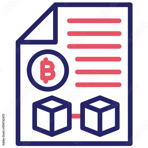 Digital Ledger vector icon illustration of Cryptocurrency iconset.