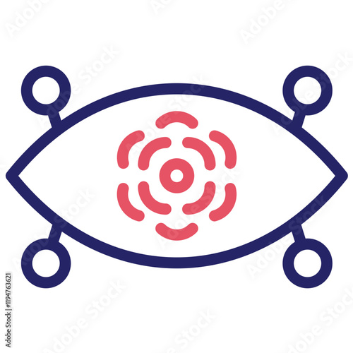 Cyber Eye vector icon illustration of Robotics iconset.