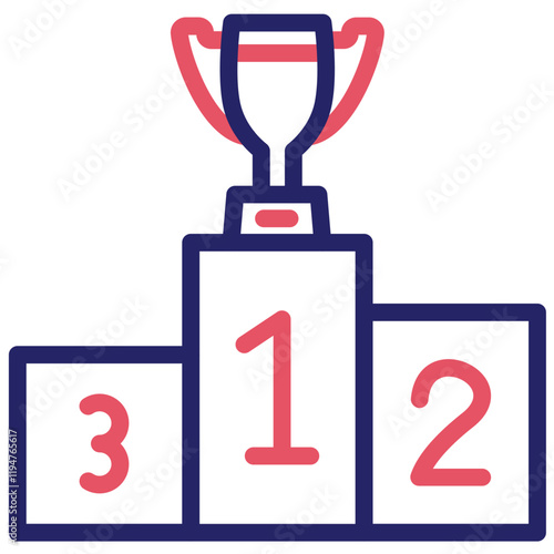 Winners Podium vector icon illustration of Achievements iconset.