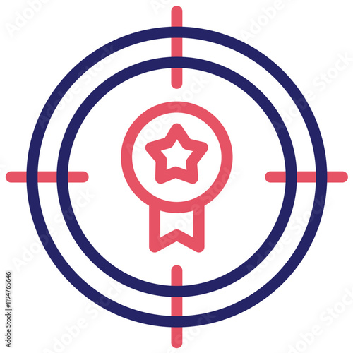 Target vector icon illustration of Achievements iconset.