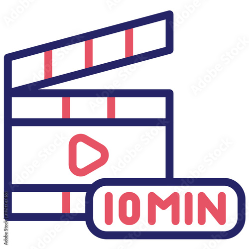 Short Film vector icon illustration of Filmmaking iconset.