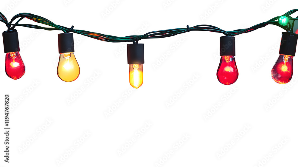 Christmas lights bulb frame decoration. isolated for design Christmas lights bulb frame decoration. isolated for design