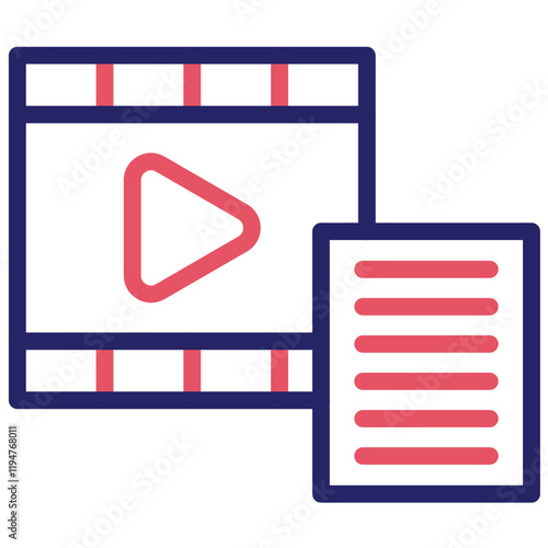 Plot vector icon illustration of Filmmaking iconset.