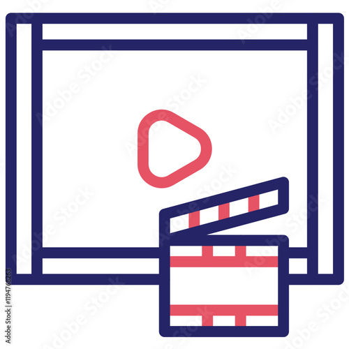 Film vector icon illustration of Filmmaking iconset.