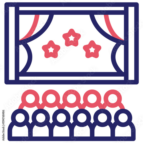 Film Festival vector icon illustration of Filmmaking iconset.