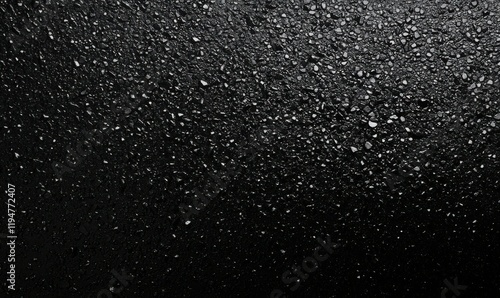 Abstract black grainy background, dark gray white noise texture gradient shape monochrome banner header cover wallpaper design