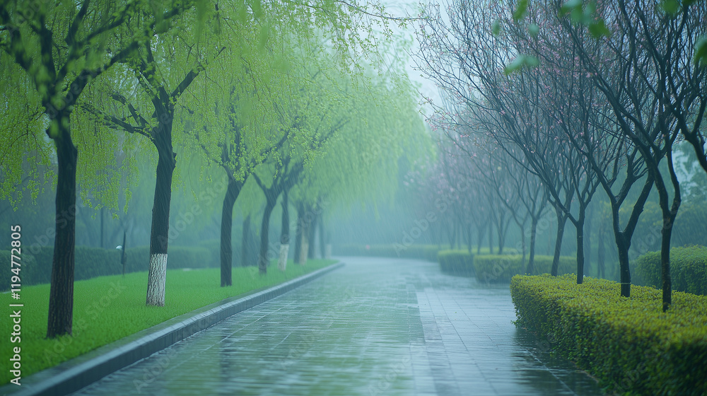 The gentle spring rain softly nourishes the earth, quietly enhancing everything around, while spring itself, with its subtle beauty, surpasses even the misty willows. The gentle spring rain softly nourishes the earth, quietly enhancing everything around, while spring itself, with its subtle beauty, surpasses even the misty willows.