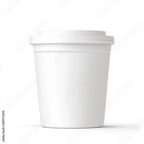 Wallpaper Mural A plain white cup with a lid, often used for takeout beverages or food, featuring a simple design and versatile usability. Torontodigital.ca