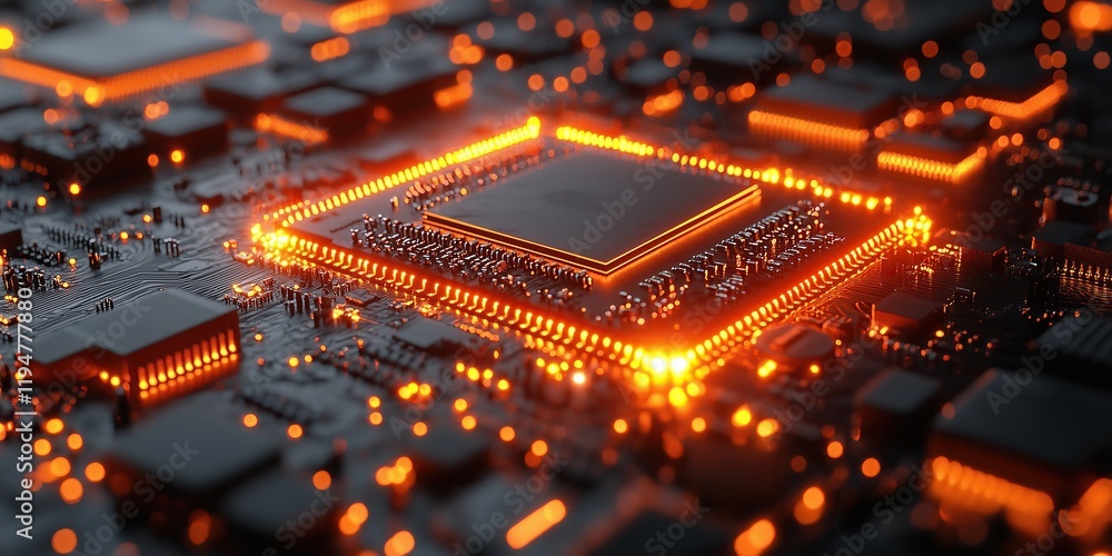 This image shows an amazing computer chip in action This image shows an amazing computer chip in action