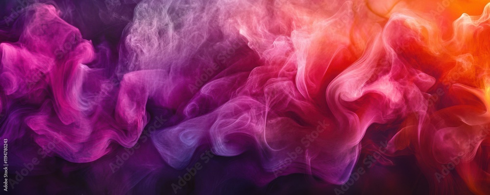 Abstract colorful smoke waves flowing gracefully in a dark background, showcasing vibrant shades of pink, purple, and orange, creating a dynamic and captivating visual effect Abstract colorful smoke waves flowing gracefully in a dark background, showcasing vibrant shades of pink, purple, and orange, creating a dynamic and captivating visual effect