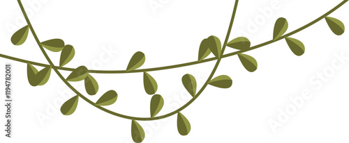 Vine Leaf Corner Vector