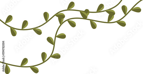 Vine Leaf Corner Vector