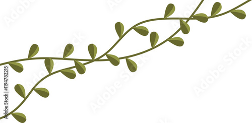 Vine Leaf Corner Vector