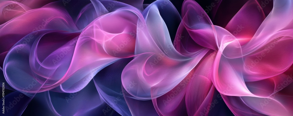Abstract digital art with vibrant colors, featuring flowing patterns of light in shades of pink and purple against a dark background Modern and dynamic concept for tech visuals Abstract digital art with vibrant colors, featuring flowing patterns of light in shades of pink and purple against a dark background Modern and dynamic concept for tech visuals