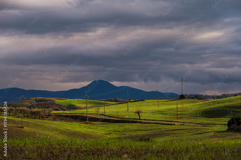Obraz premium val d'agri, basilicata: spring countryside landscape