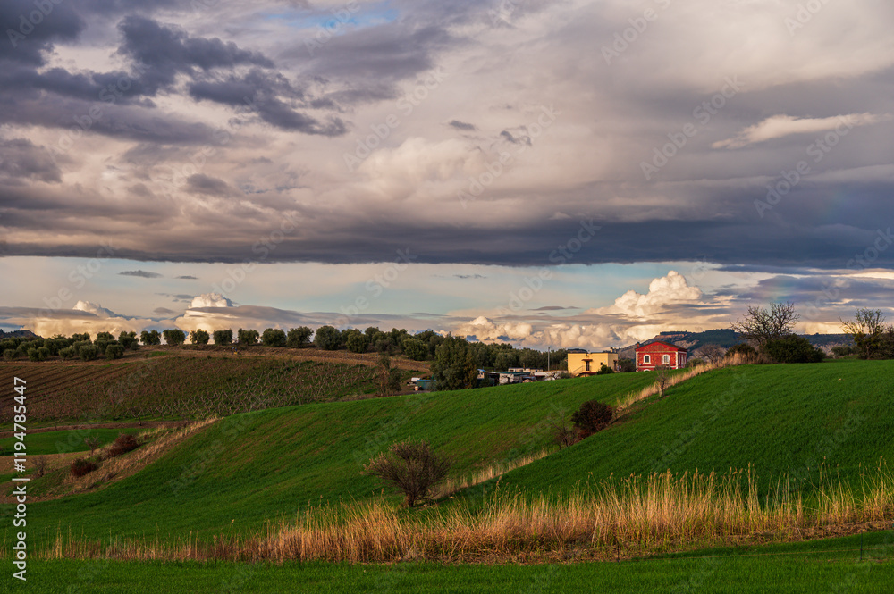 val d'agri, basilicata: spring countryside landscape val d'agri, basilicata: spring countryside landscape