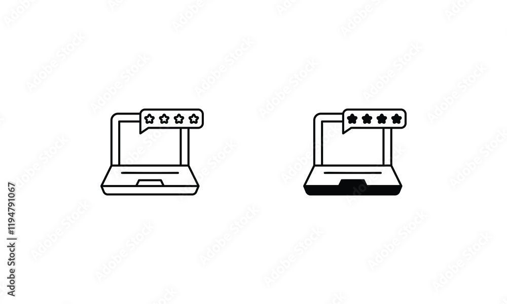 Star Rating icon set line and glyph vector illustration Star Rating icon set line and glyph vector illustration