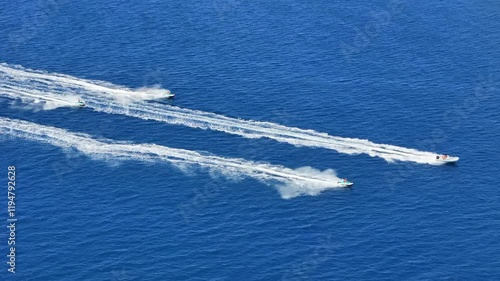 Wallpaper Mural Speedboats are arriving in Bodrum, Turkey.
 Torontodigital.ca