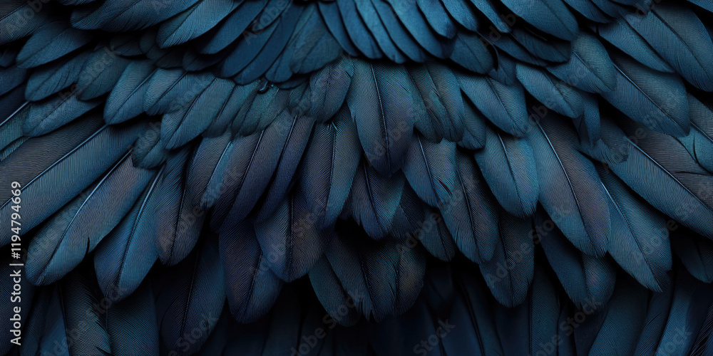 Obraz premium Bird Feathers Background Pattern Banner with Wings, Capturing the Beauty of Nature for Graphic Design