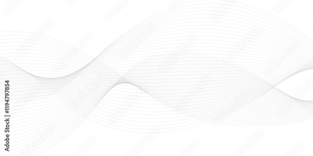 Abstract grey, white smooth element swoosh speed wave modern stream transparent background. Abstract wave line for banner, template, wallpaper background with wave design. Vector illustration Abstract grey, white smooth element swoosh speed wave modern stream transparent background. Abstract wave line for banner, template, wallpaper background with wave design. Vector illustration