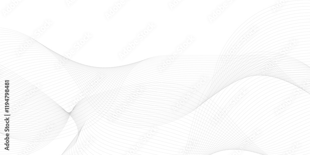 Abstract grey, white smooth element swoosh speed wave modern stream transparent background. Abstract wave line for banner, template, wallpaper background with wave design. Vector illustration Abstract grey, white smooth element swoosh speed wave modern stream transparent background. Abstract wave line for banner, template, wallpaper background with wave design. Vector illustration