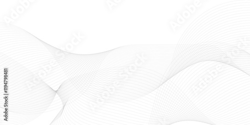 Abstract grey, white smooth element swoosh speed wave modern stream transparent background. Abstract wave line for banner, template, wallpaper background with wave design. Vector illustration