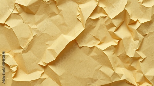 High-Resolution Crumpled Beige Textured Paper with Flecks - Photorealistic Image