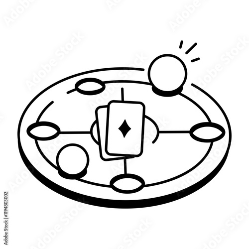Jackaroo game icon in doodle style 
